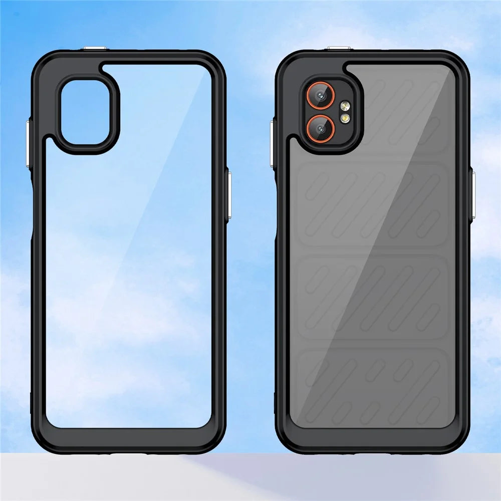 For Samsung Galaxy XCover7 Pro Case TPU + Acrylic Protective Clear Phone Cover - Black - 7