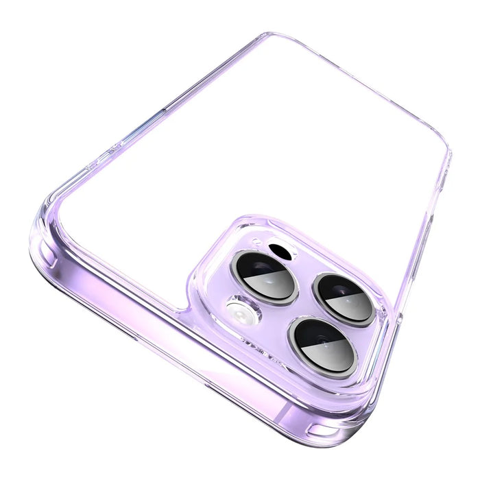 For iPhone 16 Pro Max Case TPU + Acrylic Phone Back Cover Anti Yellowing - Purple - 6