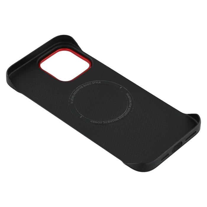X-LEVEL For iPhone 16 Pro Max Magnetic Case Boardless PC + Metal Phone Back Cover - Black - 7