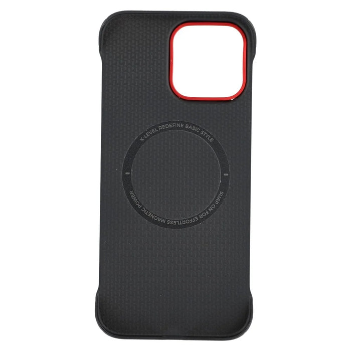 X-LEVEL For iPhone 15 Pro Magnetic Case Boardless PC + Metal Phone Back Cover - Black - 4