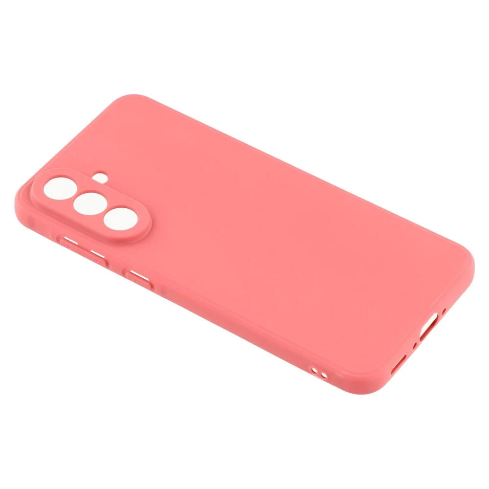 For Samsung Galaxy A56 5G Case Precise Cutouts Straight Edge TPU Shockproof Phone Cover - Hawthorn Red - 5