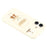 For iPhone 16 Case Pattern Printed 2.0mm TPU Phone Cover with 3D Accessories Decor - White + Coffee - 5