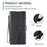 For iPhone 17e / 16e Case Dots Imprinted PU Leather Flip Phone Cover with Card Slot, Strap - Black - 6