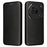 For Nothing Phone (3a) Pro Case Carbon Fiber Texture Drop-Proof PU Leather Phone Cover - Black - 1