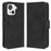 For Blackview Oscal C80 4G PU Leather Flip Folio Case Multiple Card Slots Stand Wallet Double Magnetic Clasp Shockproof Cover - Black - 1