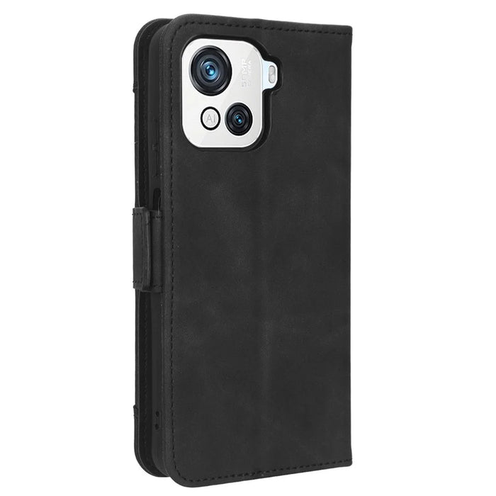For Blackview Oscal C80 4G PU Leather Flip Folio Case Multiple Card Slots Stand Wallet Double Magnetic Clasp Shockproof Cover - Black - 7