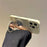 For iPhone 16 Pro Max Case Straight Edge Protection TPU  + PC Phone Cover with Mirror Kickstand - White - 5