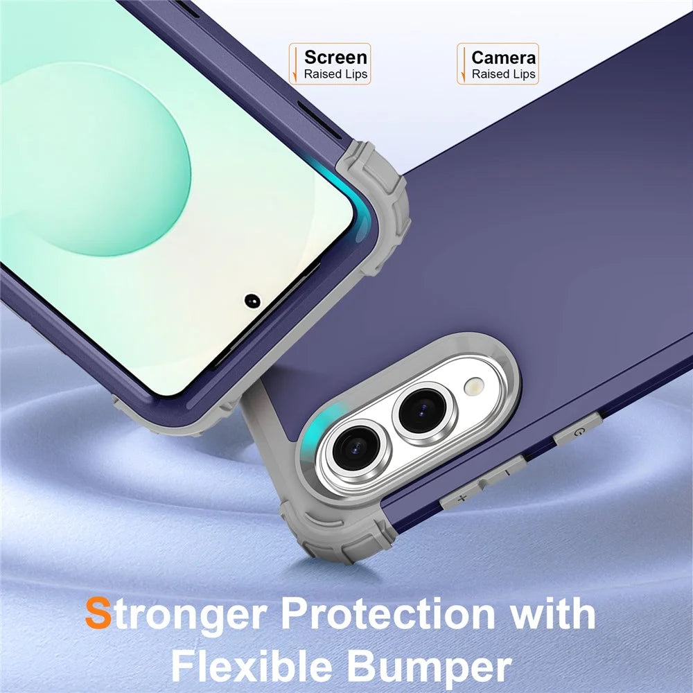 L-Style For Samsung Galaxy S25 Edge Case Shockproof PC + TPU Phone Back Cover - Navy Blue - 3