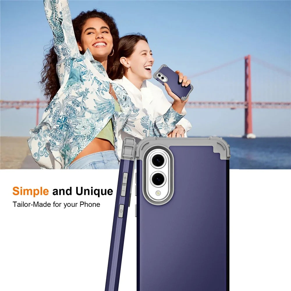 L-Style For Samsung Galaxy S25 Edge Case Shockproof PC + TPU Phone Back Cover - Navy Blue - 5