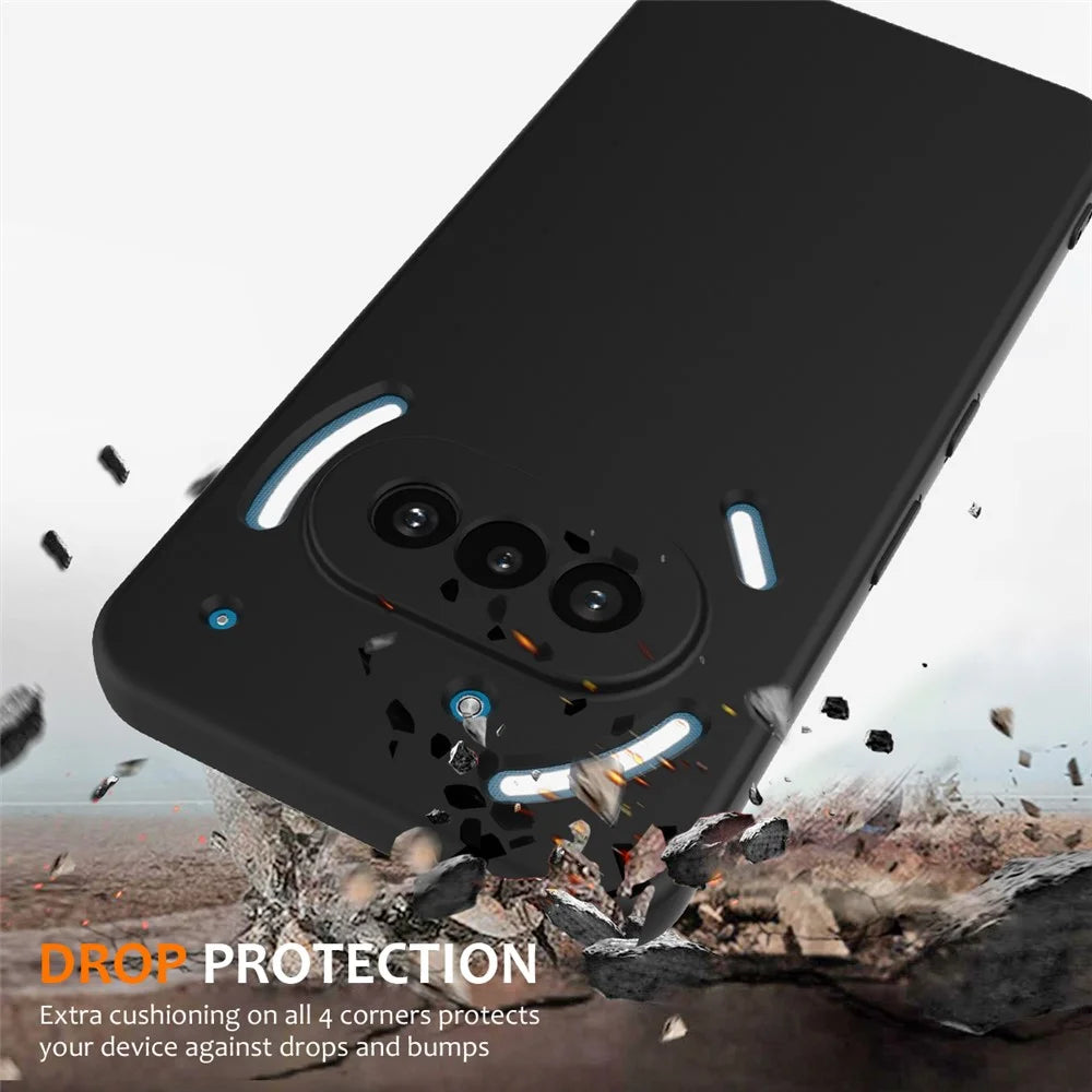 For Nothing Phone (3a) Case Magnetic Case Anti-Drop Liquid Silicone Phone Cover - Black - 2