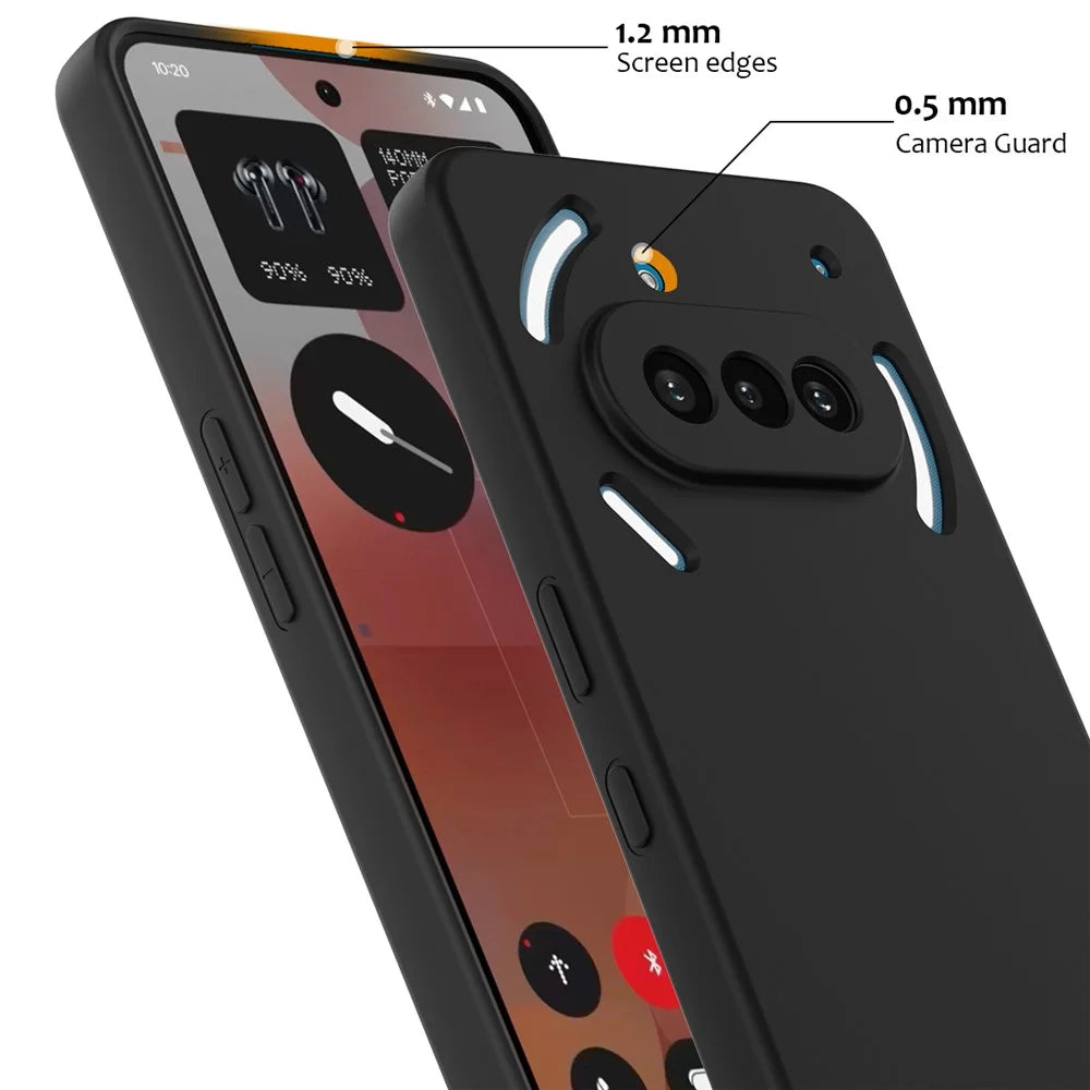 For Nothing Phone (3a) Case Magnetic Case Anti-Drop Liquid Silicone Phone Cover - Black - 6