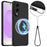 For Samsung Galaxy S25 Edge Magnetic Case Anti-Drop Liquid Silicone Phone Cover - Black - 1