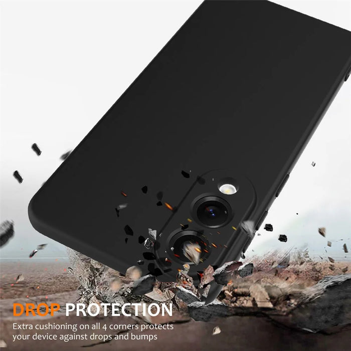 For Samsung Galaxy S25 Edge Magnetic Case Anti-Drop Liquid Silicone Phone Cover - Black - 2