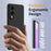 For Samsung Galaxy S25 Edge Magnetic Case Anti-Drop Liquid Silicone Phone Cover - Black - 4