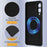 For Samsung Galaxy S25 Edge Magnetic Case Anti-Drop Liquid Silicone Phone Cover - Black - 7