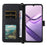For Doogee Note 58 Pro  /  Note 58 Wallet Case with Shoulder  /  Wrist Strap Leather Phone Cover Stand - Black - 3