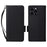 For Doogee Note 58 Pro  /  Note 58 Case with Wrist Strap Litchi Texture PU Leather Wallet Phone Cover - Black - 1