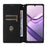 For Doogee Note 58 Pro  /  Note 58 Case Wallet Rhombus Imprinted Leather Phone Cover - Black - 2