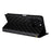 For Doogee Note 58 Pro  /  Note 58 Case Wallet Rhombus Imprinted Leather Phone Cover - Black - 4