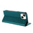 For iPhone 13 6.1 inch Phone Cases Punk Style Imprinted Wallet Stand Leather Cover - Dark Green - 4