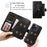 For iPhone 14 Pro Max Magnetic Case Detachable PU Leather Zipper Wallet Cover - Black - 6