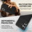 For Samsung Galaxy S24 Magnetic Case PC + PU Phone Back Cover with Detachable Card Holder - Black - 5