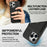 For iPhone 16 Pro Max Magnetic Case PC + PU Phone Back Cover with Detachable Card Holder - Black - 6