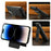 For iPhone 15 Pro Max Magnetic Case PC + PU Phone Back Cover with Detachable Card Holder - Black - 2