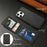 For iPhone 15 Pro Max Magnetic Case PC + PU Phone Back Cover with Detachable Card Holder - Black - 5