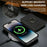 For iPhone 15 Pro Max Magnetic Case PC + PU Phone Back Cover with Detachable Card Holder - Black - 7