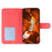 For Samsung Galaxy A35 5G Case Feather Imprint PU Leather Wallet Phone Cover - Red - 2