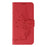 For Samsung Galaxy A35 5G Case Feather Imprint PU Leather Wallet Phone Cover - Red - 4