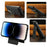 For iPhone 13 Pro Max Magnetic Case PC + PU Phone Back Cover with Detachable Card Holder - Black - 2