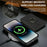For iPhone 13 Pro Max Magnetic Case PC + PU Phone Back Cover with Detachable Card Holder - Black - 7