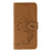 For Samsung Galaxy A55 5G Case Feather Imprint PU Leather Wallet Phone Cover - Brown - 4