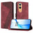 For OnePlus Nord CE4 Lite 5G Leather Case 7-Shaped Pattern Wallet Stand Shockproof Phone Cover - Brown - 1
