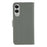 For Samsung Galaxy S25 Edge Case Feather Imprint PU Leather Wallet Phone Cover - Grey - 5