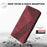For iPhone 15 Pro Leather Case 7-Shaped Pattern Wallet Stand Shockproof Phone Cover - Brown - 3