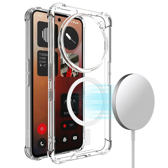 IMAK For Nothing Phone (3a) Pro Magnetic Case Shockproof PC TPU Clear Phone Cover - 1