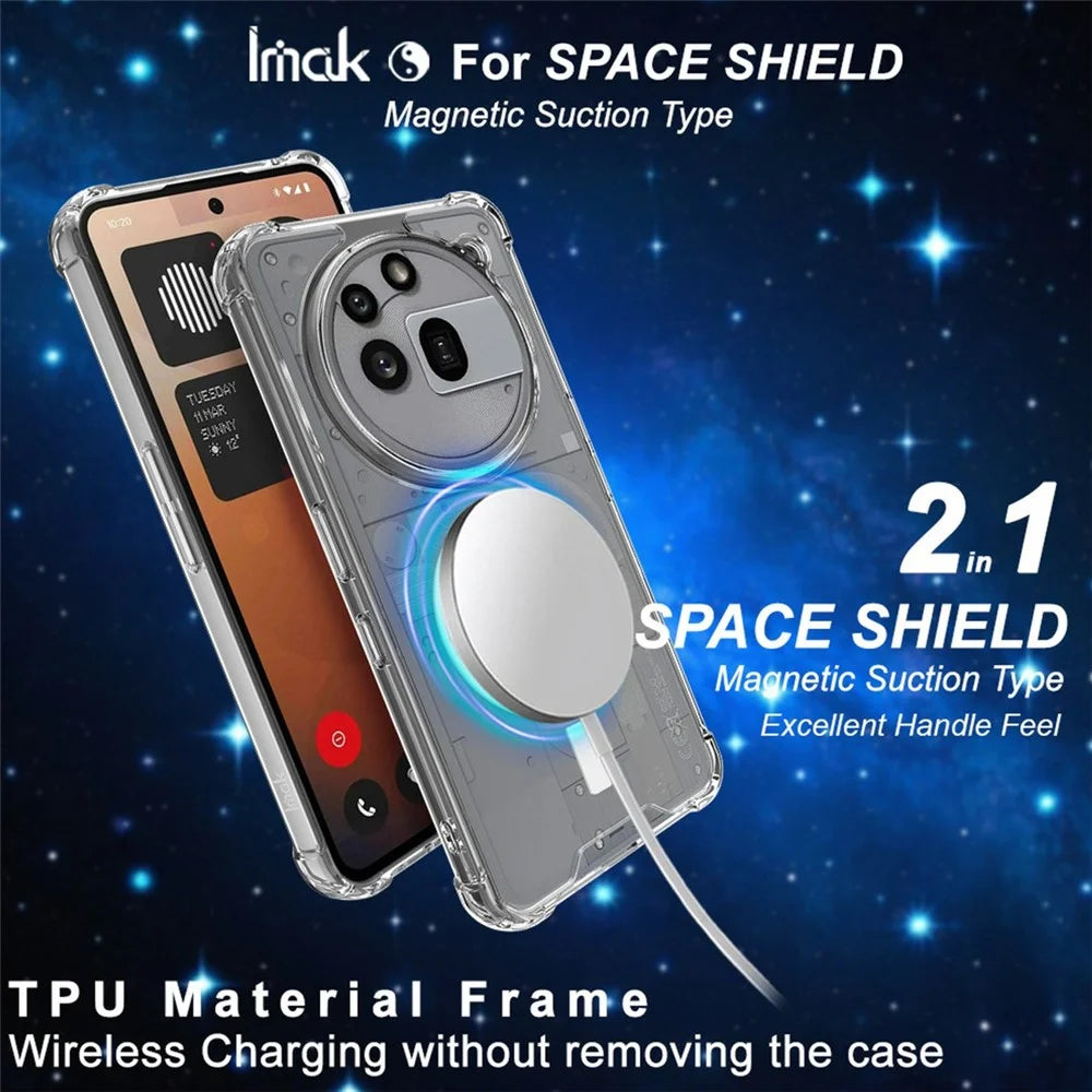 IMAK For Nothing Phone (3a) Pro Magnetic Case Shockproof PC TPU Clear Phone Cover - 5