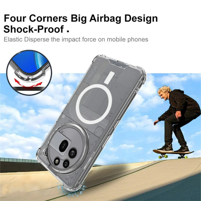 IMAK For Nothing Phone (3a) Pro Magnetic Case Shockproof PC TPU Clear Phone Cover - 6