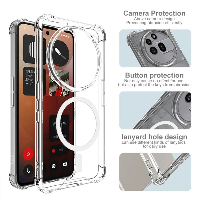 IMAK For Nothing Phone (3a) Pro Magnetic Case Shockproof PC TPU Clear Phone Cover - 7