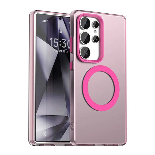 For Samsung Galaxy S25 Ultra Case Magnetic Case Skin Touch Matte Anti Drop TPU + PC Phone Back Cover - Red - 1