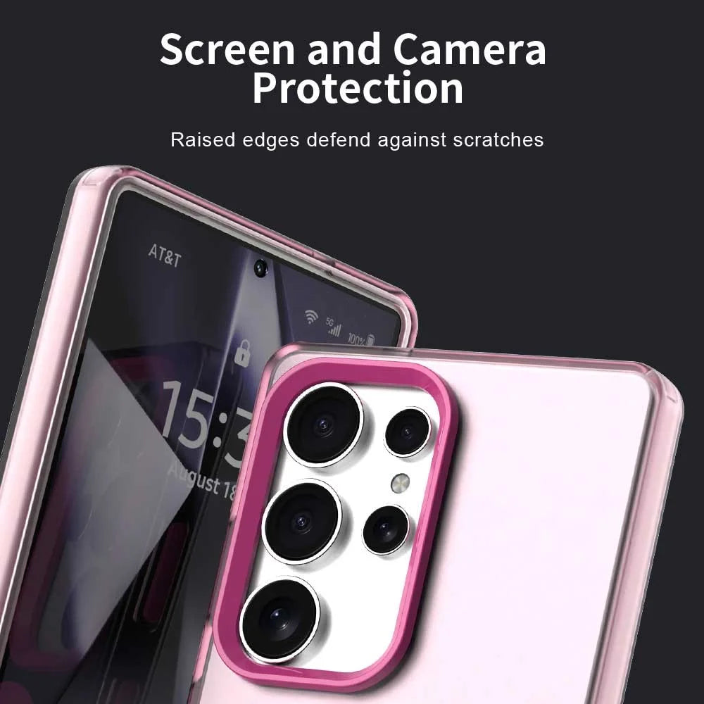 For Samsung Galaxy S25 Ultra Case Magnetic Case Skin Touch Matte Anti Drop TPU + PC Phone Back Cover - Red - 7