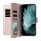 For Blackview Oscal Tiger 13 Wallet Case with Shoulder  /  Wrist Strap Leather Phone Cover Stand - Pink - 2