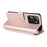 For Blackview Oscal Tiger 13 Wallet Case with Shoulder  /  Wrist Strap Leather Phone Cover Stand - Pink - 4