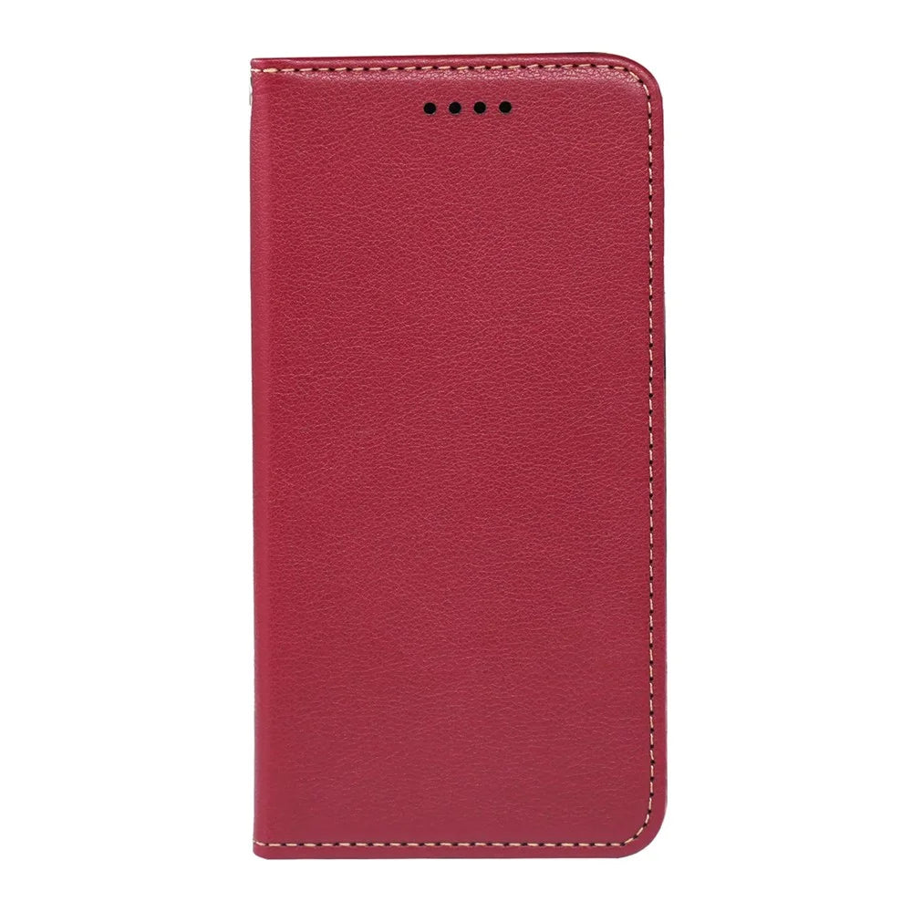 For iPhone 16 Pro Max Case Wallet RFID Blocking Leather Phone Cover Strong Magnetic Closure - Red - 5