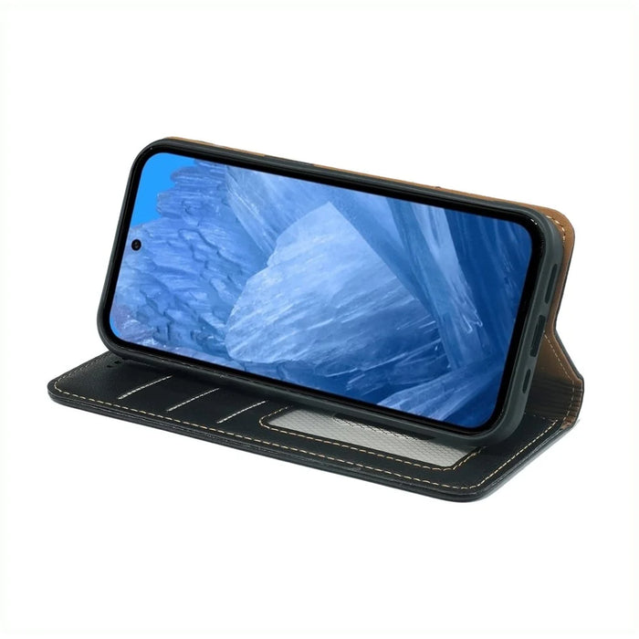 For Google Pixel 8a Case Wallet RFID Blocking Leather Phone Cover Strong Magnetic Closure - Black - 2