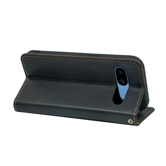 For Google Pixel 8a Case Wallet RFID Blocking Leather Phone Cover Strong Magnetic Closure - Black - 4
