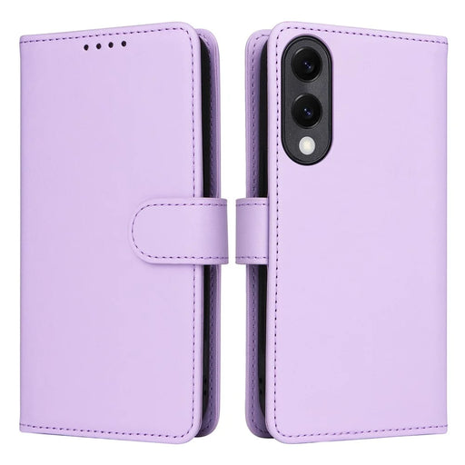 BETOPNICE For Samsung Galaxy S25 Edge Magnetic Case  Detachable PU Leather Phone Cover with Strap - Purple - 1